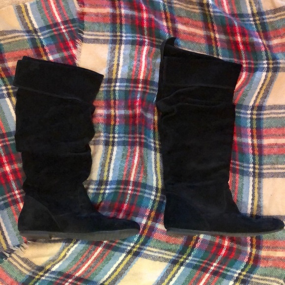 Gianni Bini black suede soft boots - Picture 7 of 8